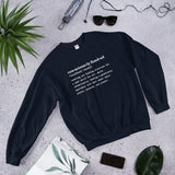 Consciously Funded Definition Unisex Sweatshirt