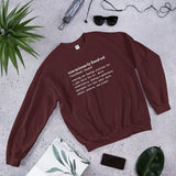 Consciously Funded Definition Unisex Sweatshirt